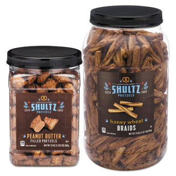 Shultz Pretzels, Peanut Butter, Tub, 24 Oz freeshipping - TVN Wholesale